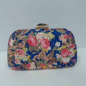 Bolso de fiesta azul de flores