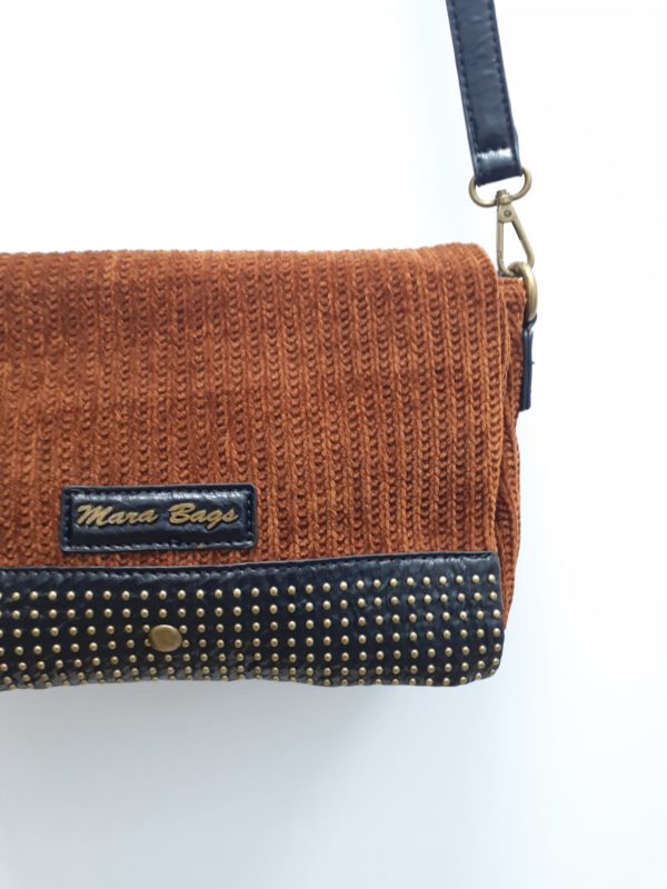 Bolso bandolera pana marrón - Imagen 2