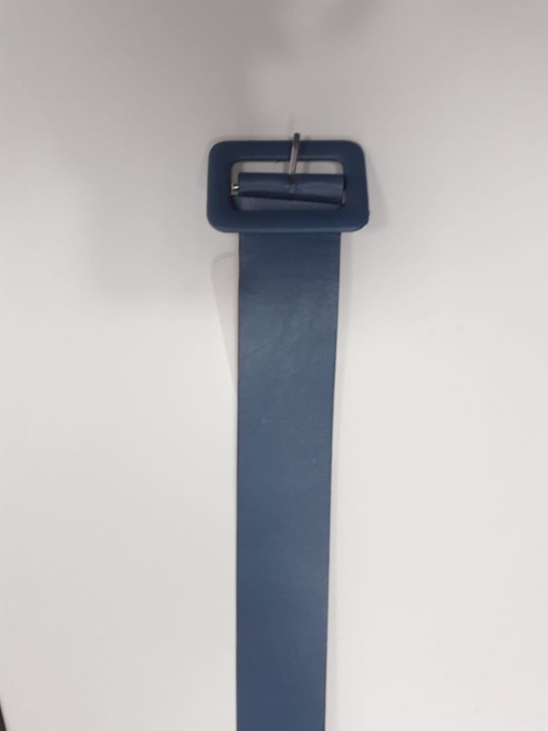 Cinturón poli piel azul
