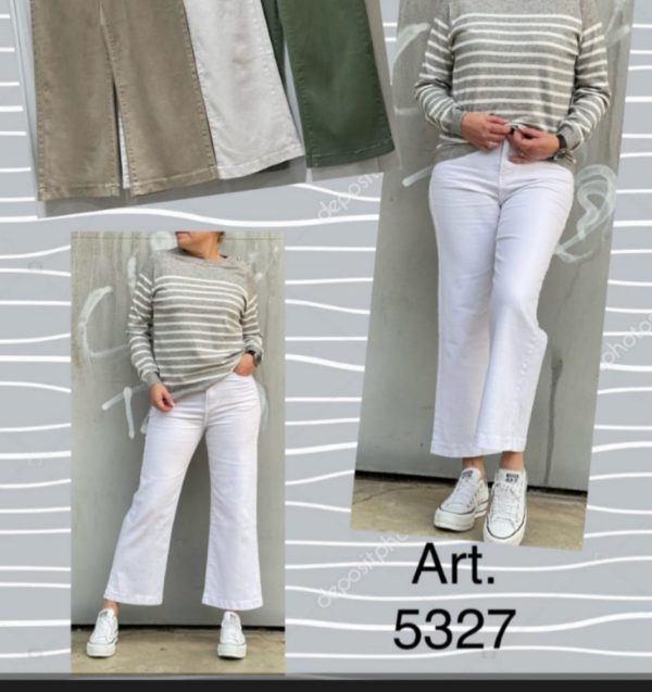 Pantalón ancho blanco