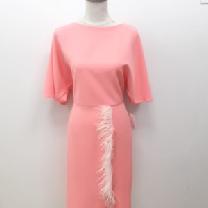 Vestido plumas