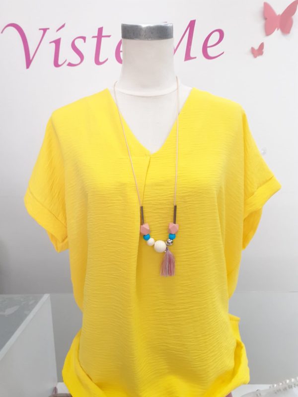 Blusa lisa collar - Imagen 2