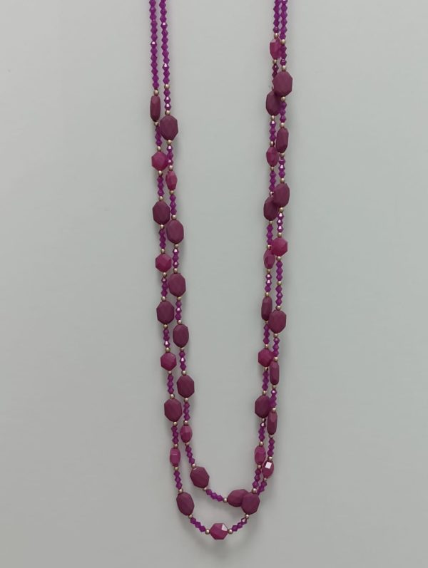 Collar cuentas brillo