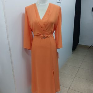 Vestido gasa naranja