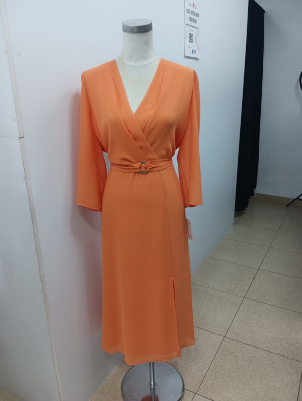 Vestido gasa naranja
