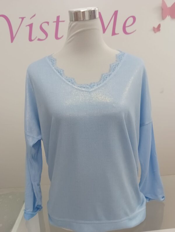 Camiseta brillo puntillas