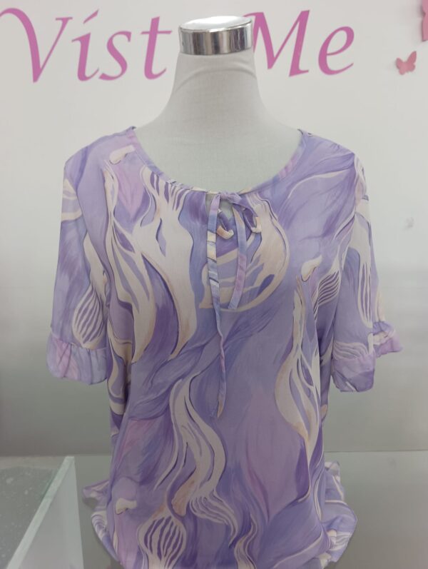 Blusa malva lazo