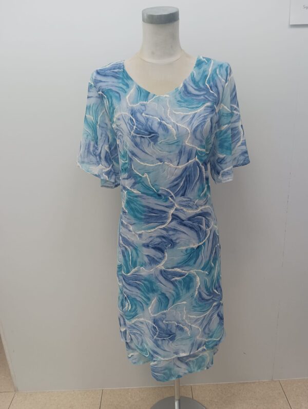 Vestido estampado celeste
