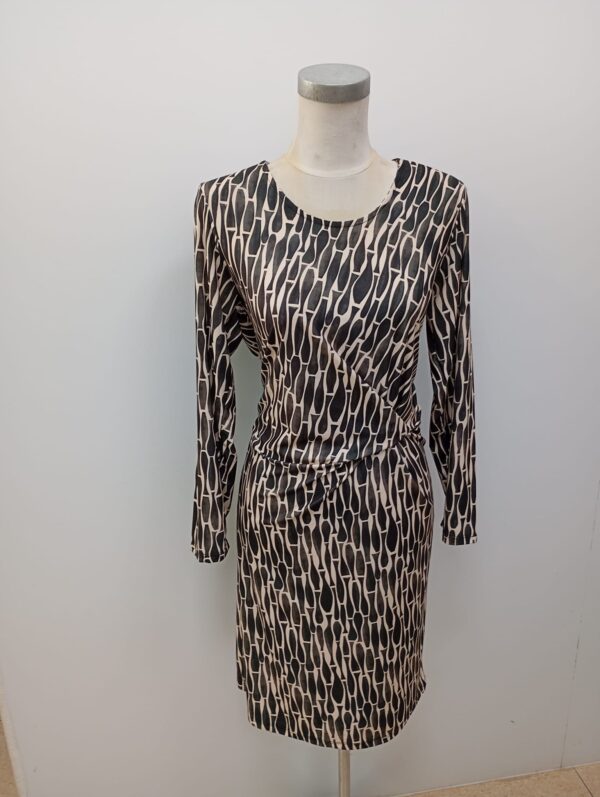 Vestido estampado rizo