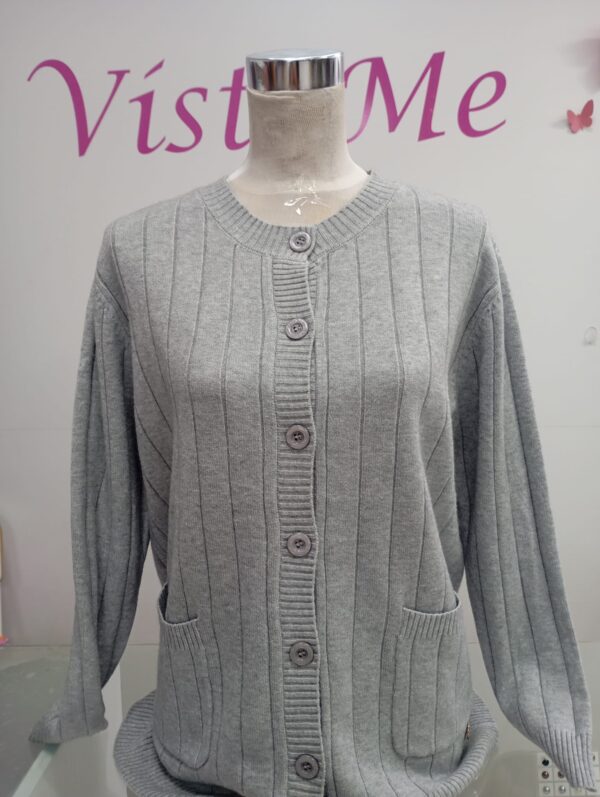 Rebeca botones gris
