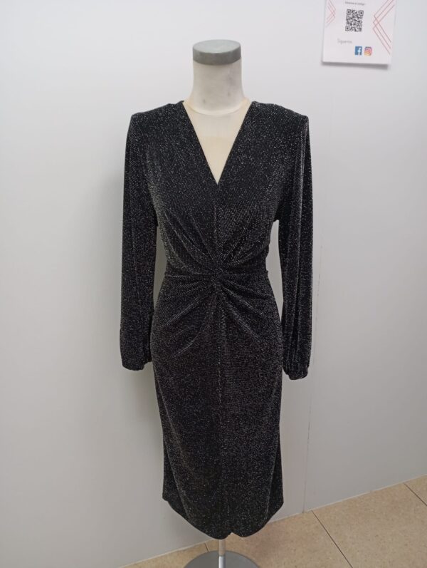 Vestido nudo brillo