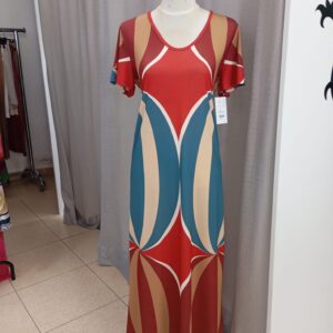 Vestido largo estampado