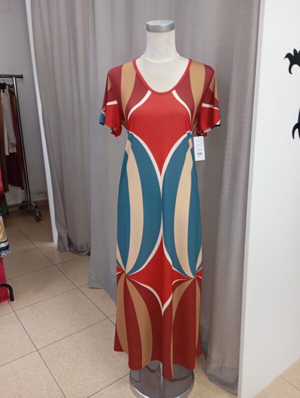 Vestido largo estampado