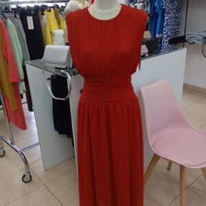 Vestido gasa plisado