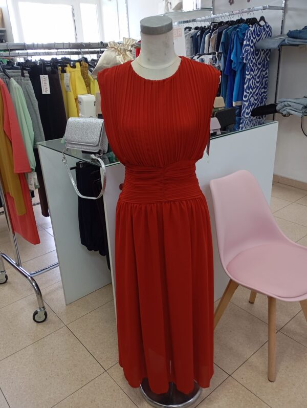 Vestido gasa plisado