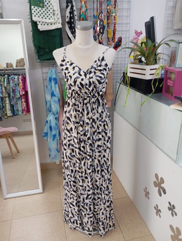 Vestido largo estampado