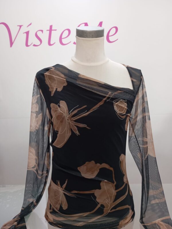 Blusa tull estampada