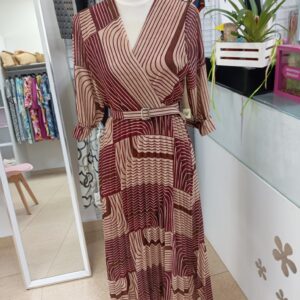 Vestido gasa plisado