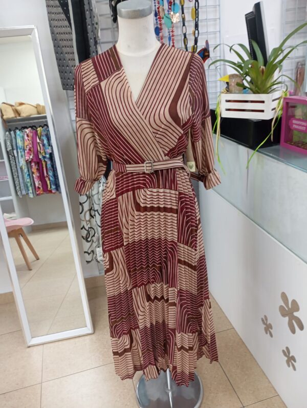 Vestido gasa plisado
