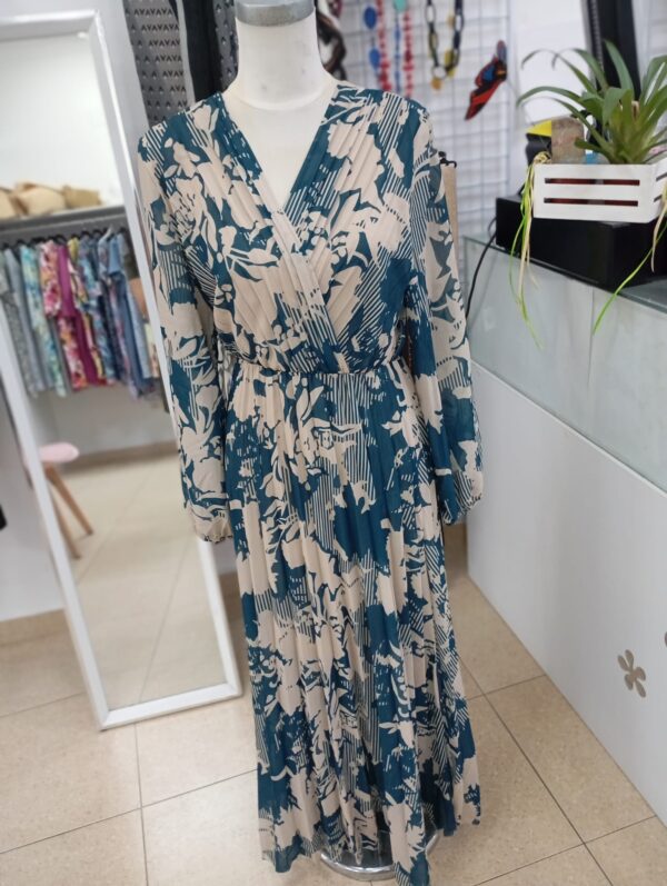 Vestido midi plisado