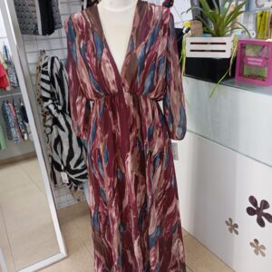 Vestido gasa goma