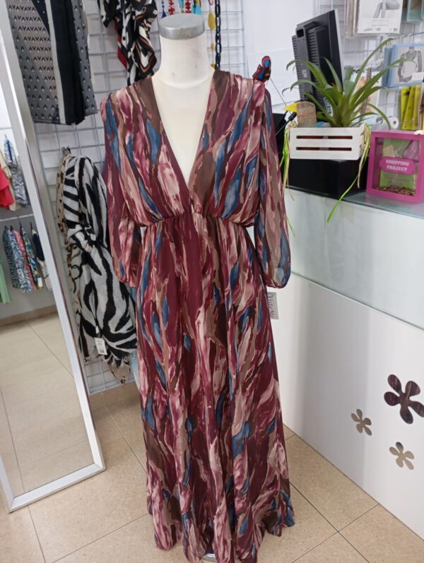 Vestido gasa goma