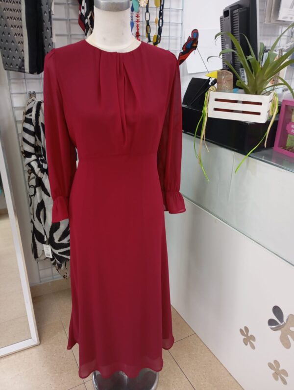 Vestido mangas gasa