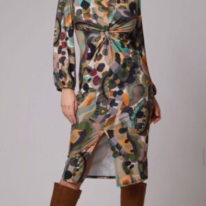 Vestido nudo estampado