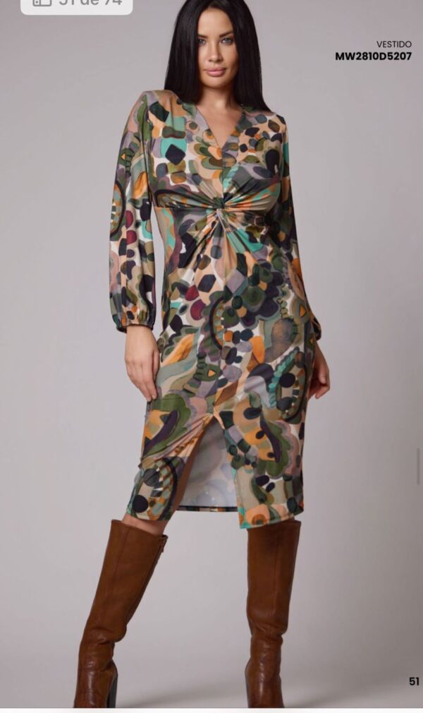 Vestido nudo estampado