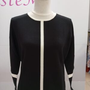 Jersey negro raya blanca