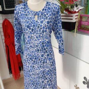Vestido blonda azul