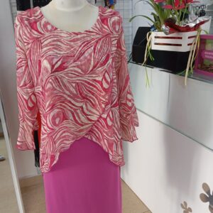 Vestido capa estampado