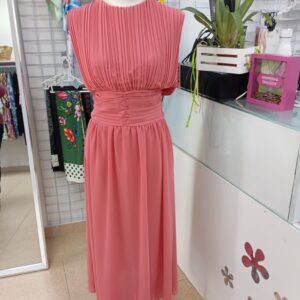 Vestido fajín plisado