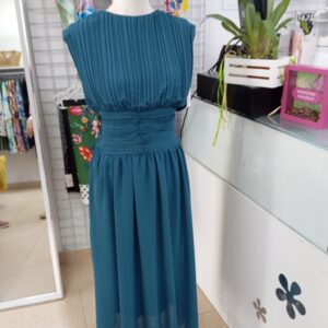 Vestido fajín plisado