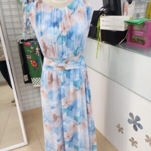 Vestido plisado estampado