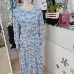 Vestido gasa volantes