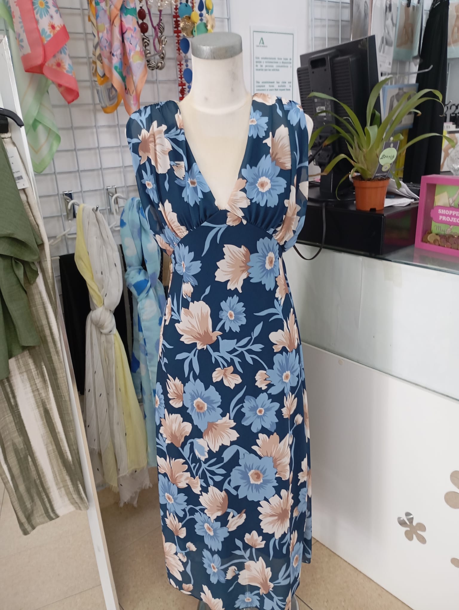 Vestido estampado flores