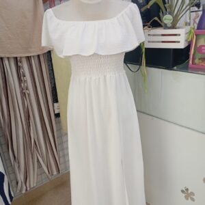 Vestido blanco volante