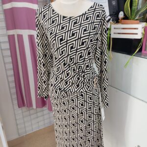 Vestido estampado hebilla